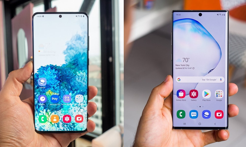 So sánh Samsung S20+ vs Note 10+: Đẳng cấp từ những flagship đầu bảng
